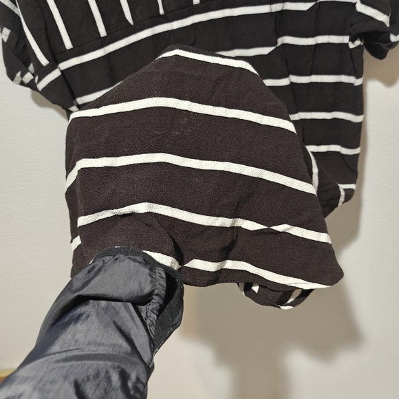 Madewell Shirt Dress Small Courier Break Stripe Black White Pockets Button Down - Picture 8 of 8